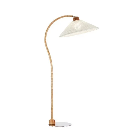 Lámpara de pie Esset, natural/blanca, abedul, altura 150 cm