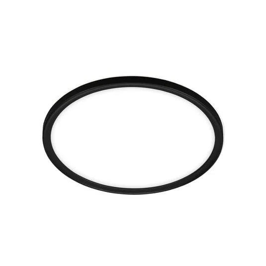 Lámpara de techo LED para baño Slim Drip, negra, Ø 29 cm, IP44