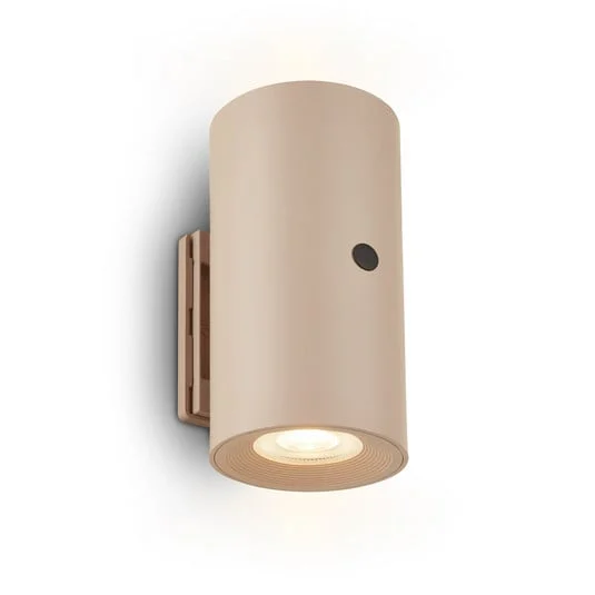 Aplique de pared LED recargable Isy, beige, plástico, 3000 K