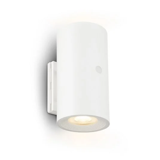 Aplique de pared LED recargable Isy, blanco mate, plástico, 3000 K
