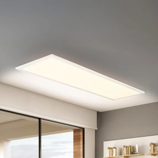 Panel LED Piatto CCT, IP44, 100 x 25 cm, control remoto, blanco