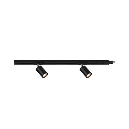 Ampliación del sistema de rieles, negro, riel de 80 cm, 2 focos