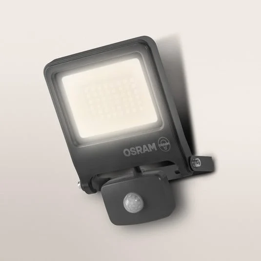 Foco exterior OSRAM ENDURA FLOOD, gris, sensor 30 W 830 IP44