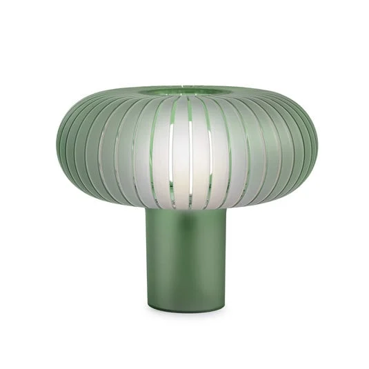 Lámpara de mesa Kartell Teresa Frozen, verde salvia, atenuable, E27