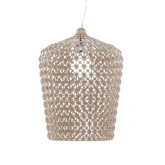 Lámpara colgante Kartell Kabuki, gris paloma, Ø 50 cm