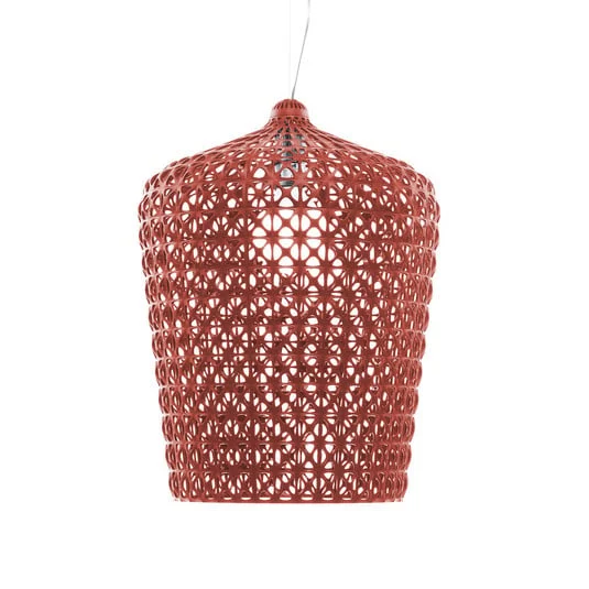 Lámpara colgante Kartell Kabuki, rojo burdeos, Ø 50 cm