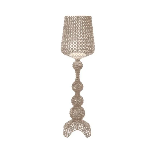 Lámpara de pie LED Kartell Kabuki, gris paloma, 166 cm, atenuable