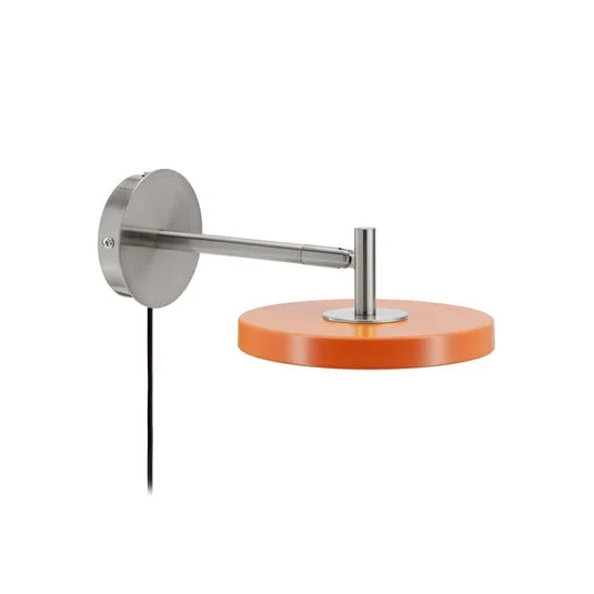 Aplique de pared LED UMAGE Asteria Short, naranja, acero, con enchufe