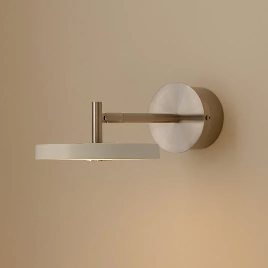 Aplique de pared LED UMAGE Asteria Short, gris, acero, conexión directa