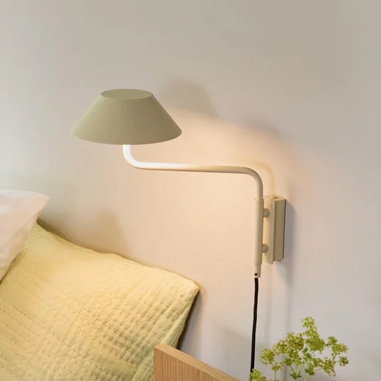 Aplique de pared LED COVER, color arena, profundidad de 30 cm, metal
