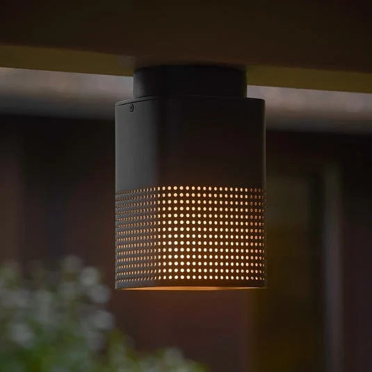 Downlight de exterior Sidara Seaside, negro, IP54, E27