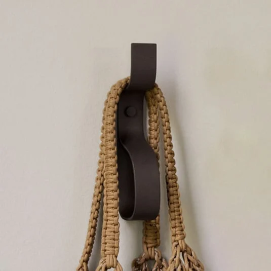 Percha para el guardarropa Nami, marrón oscuro, altura 20 cm, hierro