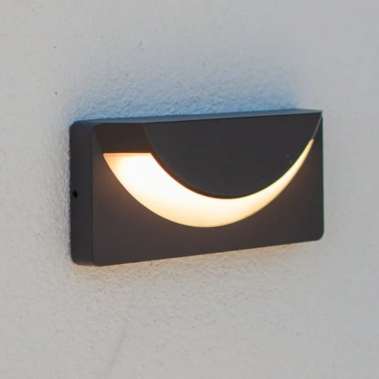 Aplique LED para exterior LUPS, gris oscuro, 23 cm de ancho, IP54