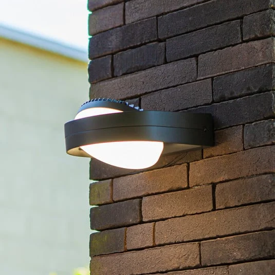 Aplique LED para exterior FELE, gris oscuro, 20 cm, metal, IP54