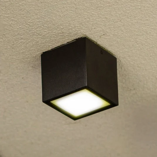 Lámpara LED de techo para exterior GEMINI, gris oscuro, 9 x 9 cm, IP65