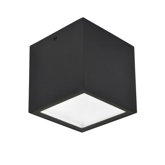 Lámpara LED de techo para exterior GEMINI, negra, 9 x 9 cm, IP65