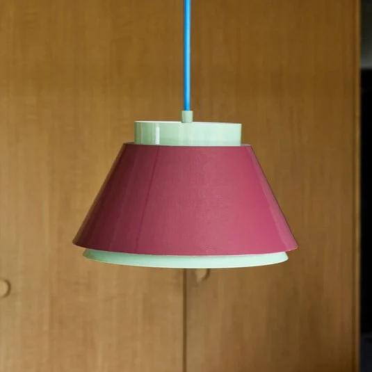 Lámpara colgante Remi, verde/rojo, Ø 25 cm, metal