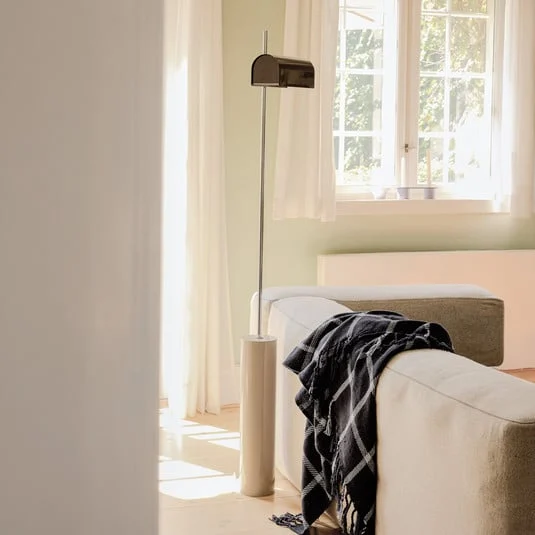 Lámpara de pie LED Reflector, marrón, altura 160 cm, hierro