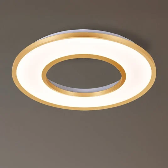 Lámpara LED de techo Valeria, color dorado cepillado, Ø 60 cm, metal