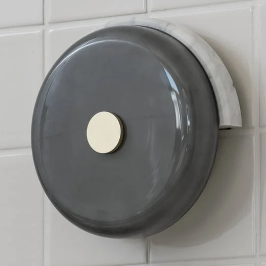 Aplique de pared LED Trip, gris ceniza/gris, mármol, cristal, 2700 K