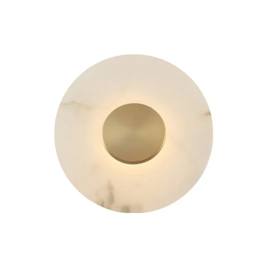 Aplique de pared LED Allison, dorado/blanco, Ø 30 cm, metal