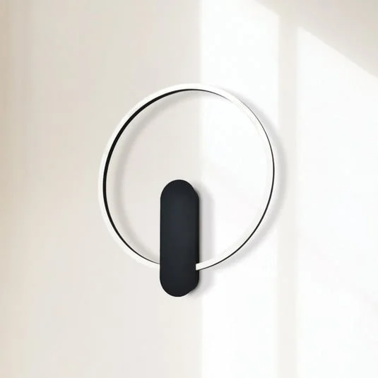 Aplique de pared LED Zaklin, negro arena, altura 45 cm, metal