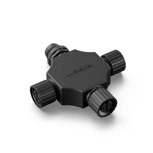 Conector en cruz STEINEL, negro, sistema de jardín de 24 V