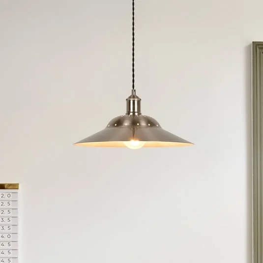 Lámpara colgante Louise, color aluminio, Ø 38 cm, metal