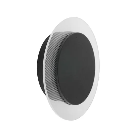 Aplique de pared LED Lido, negro, metal, 2700 K