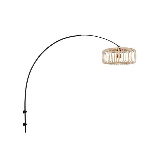 Aplique de pared Sparkled Light 4151ZW, negro/bambú natural, E27