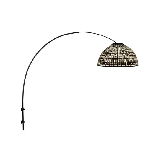 Aplique de pared Sparkled Light 4407ZW negro/bambú negro/natural