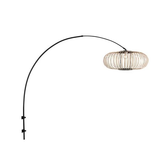 Aplique de pared Sparkled Light 4408ZW negro/bambú natural, E27