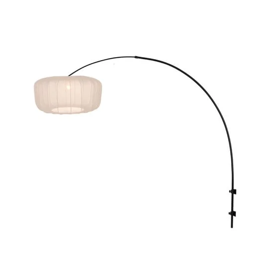 Aplique de pared Sparkled Light 4409ZW, negro/nailon color crema, E27