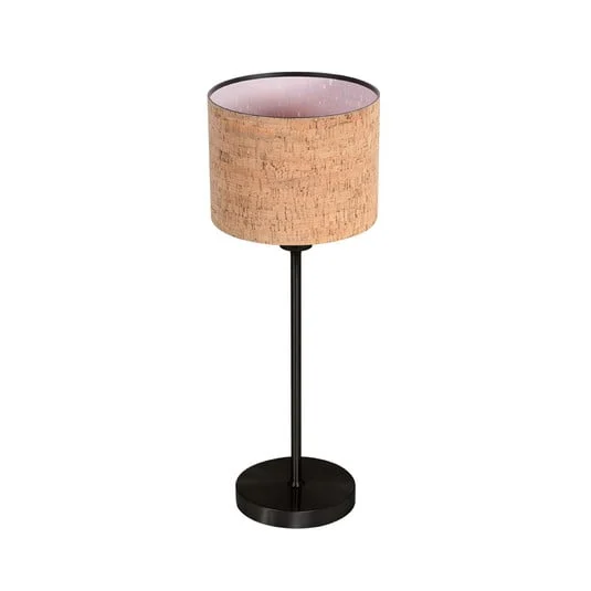 Lámpara de mesa Noor, negro/corteza marrón, altura 50 cm, casquillo E27