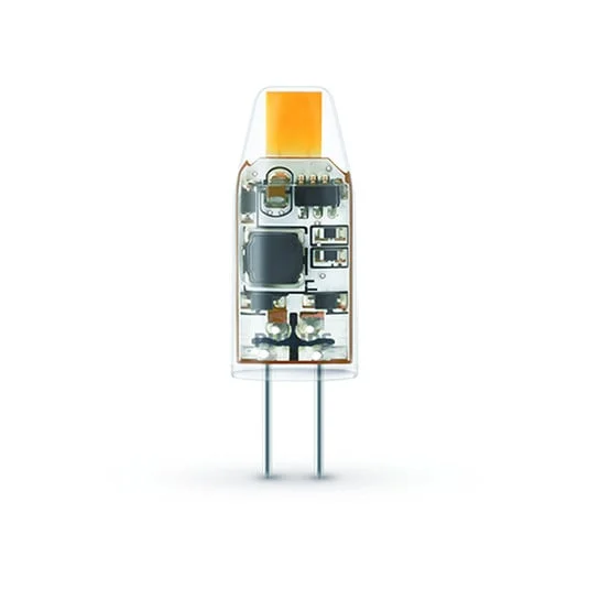 Bombilla LED Philips tipo lápiz G4, 1 W, 2700 K, transparente, paquete de 2