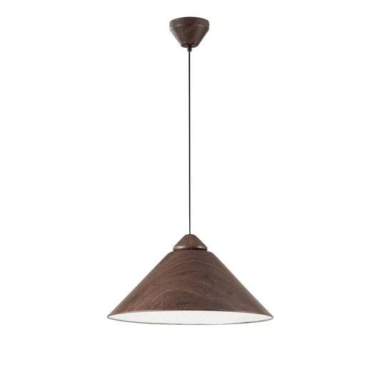 Lámpara colgante Big Bang marrón castaño/blanco, Ø 49 cm, metal