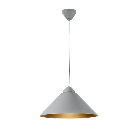 Lámpara colgante Big Bang gris/dorado, Ø 49 cm, metal