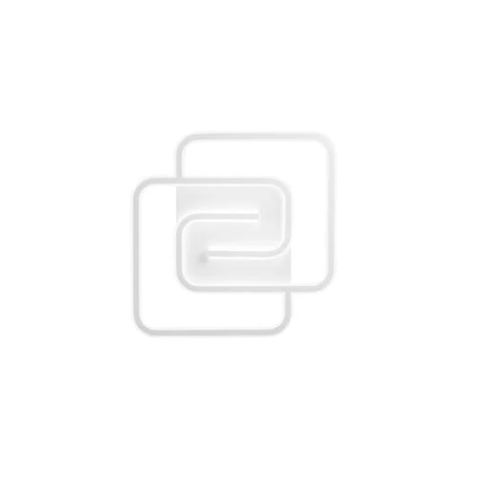 Aplique de pared LED Cayman Quadrata, blanco, ancho 49 cm, metal, CCT