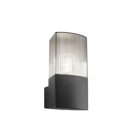 Aplique para exterior DARK, antracita/gris humo, acero inoxidable, con sensor
