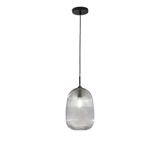 Lámpara colgante DUKE, gris, Ø 21 cm, cristal