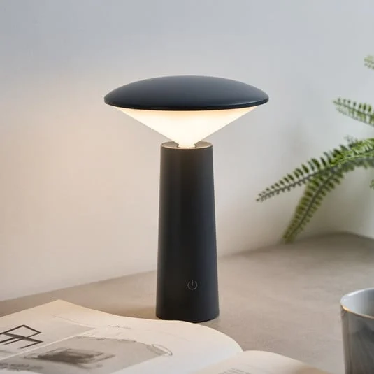 Lámpara de mesa LED recargable Pauleen ADORABLE SPARK, gris, 21 cm, IP44