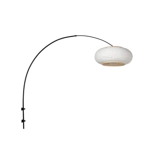 Aplique de pared Sparkled Light 4619ZW, negro/lino blanco