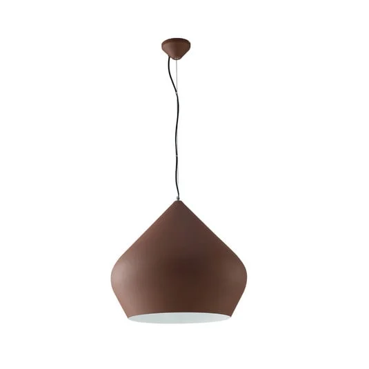 Lámpara colgante Tholos, color bronce/blanco, Ø 52 cm, metal