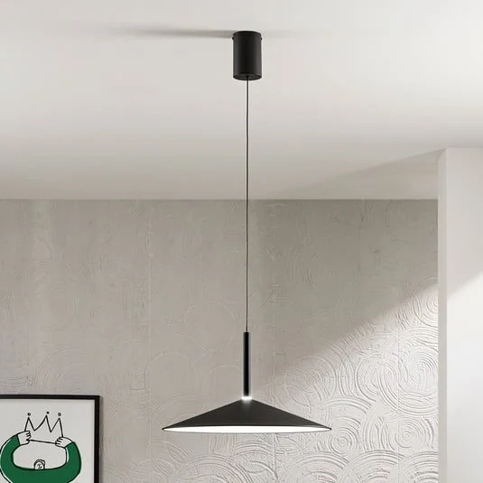 Lámpara colgante LED Khan, negra, Ø 48 cm, metal, CCT