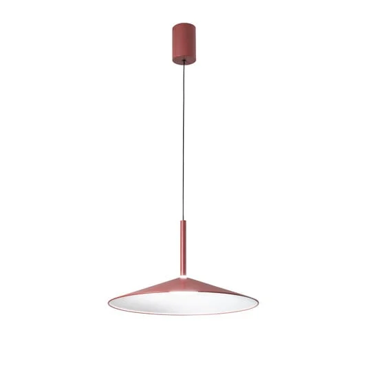 Lámpara colgante LED Khan, roja, Ø 48 cm, metal, CCT