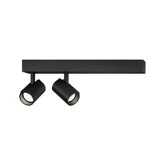 Downlight LED WEVER & DUCRÉ Ceno, negro, 2 luces, 2.700 K