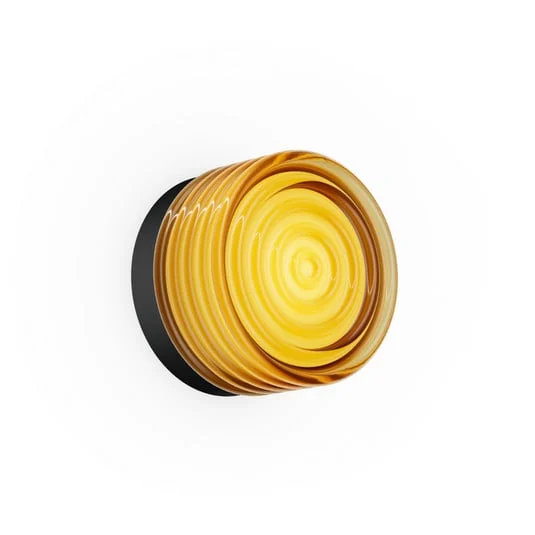 Aplique LED WEVER & DUCRÉ & DUCRÉ Hajo negro/ámbar, temperatura de color