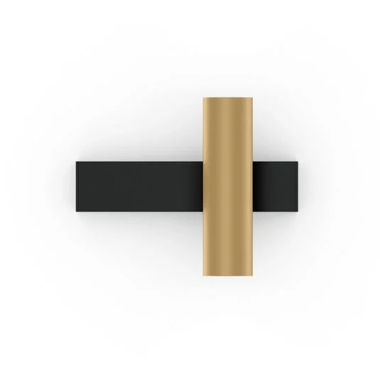 Aplique de pared LED WEVER & DUCRÉ Ceno 2.0, negro/beige, 2700 K