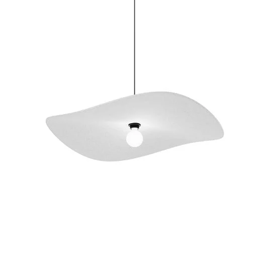 WEVER & DUCRÉ Lámpara colgante Wave Soft 3.0 Fieltro gris mármol 100 cm