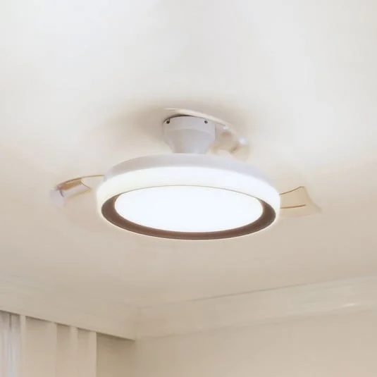 Ventilador de techo LED Philips Bliss, dorado/blanco, CC, silencioso